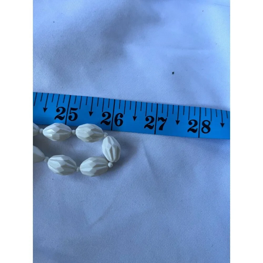 Lot of 4 plastic 1970's Vintage Long Necklaces